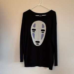 Black No Face Spirited Away Sweater